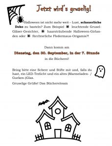 Mehr über den Artikel erfahren Jetzt wird’s gruselig!